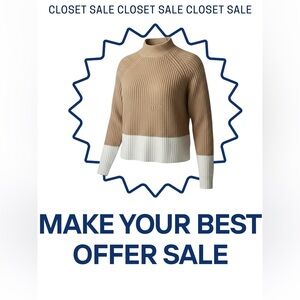 BR Chunky Color-Block Sweater Size M